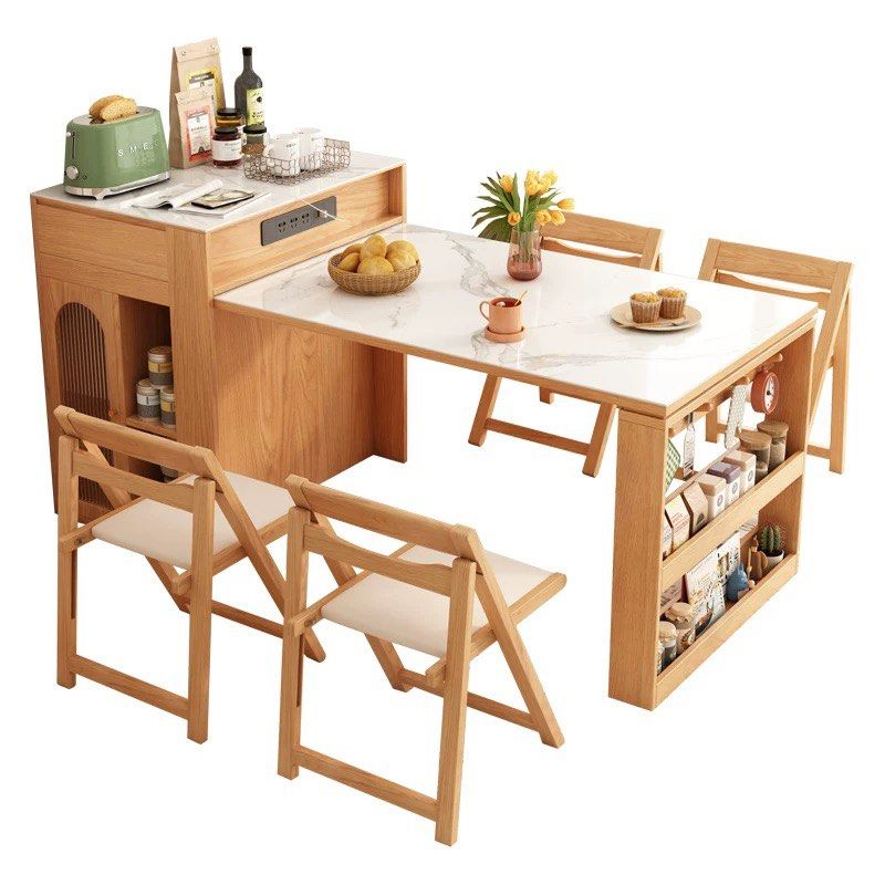 LAUFEN Modern Sintered Stone Extendable Island Dining Table