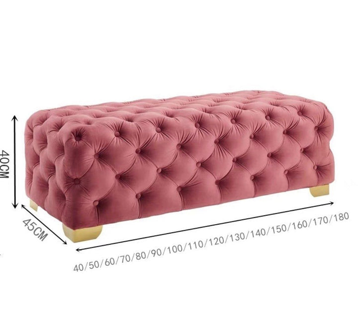 BRONTE Modern Velvet Tufted Bench