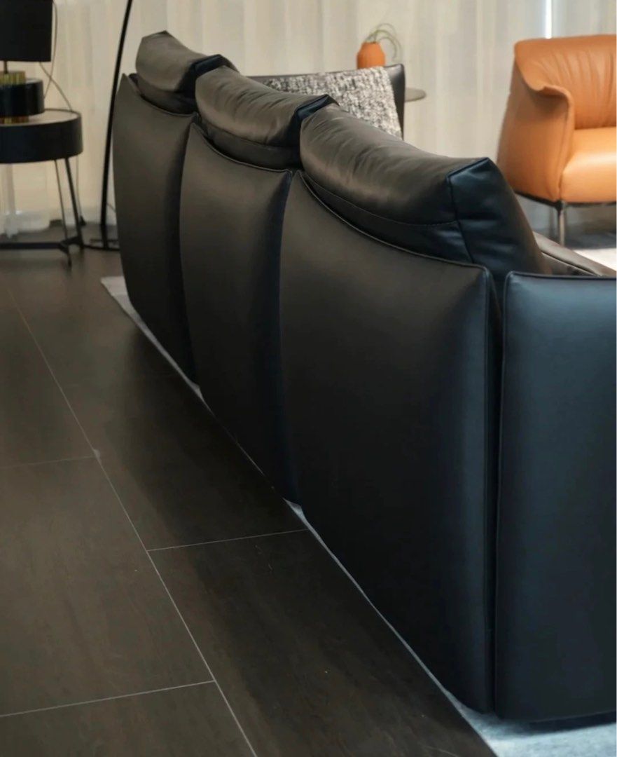 SHIZUNE Modern Genuine Leather Sofa