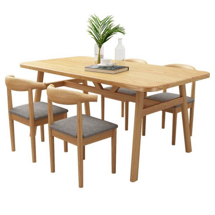 CONNER Rustic Solid Wood Dining Table & Chairs