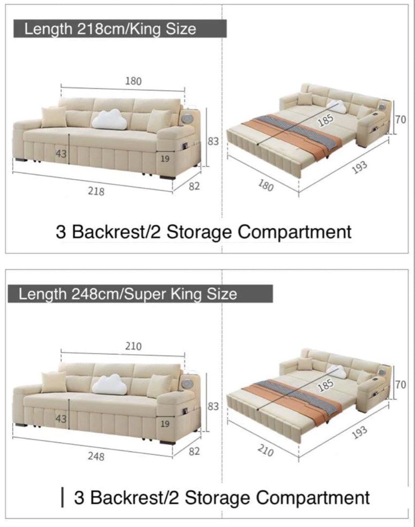 DAN Modern Velvet Storage Sofa Bed