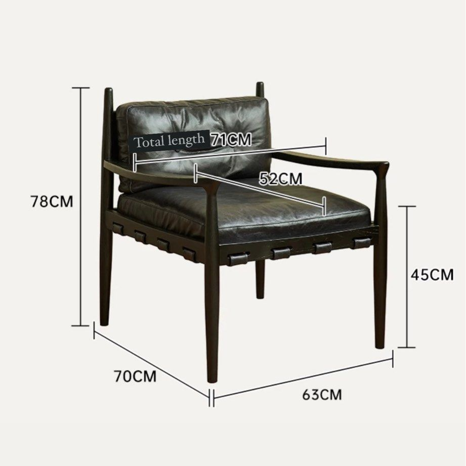 CALLIE Vintage Solid Wood Leisure Chair