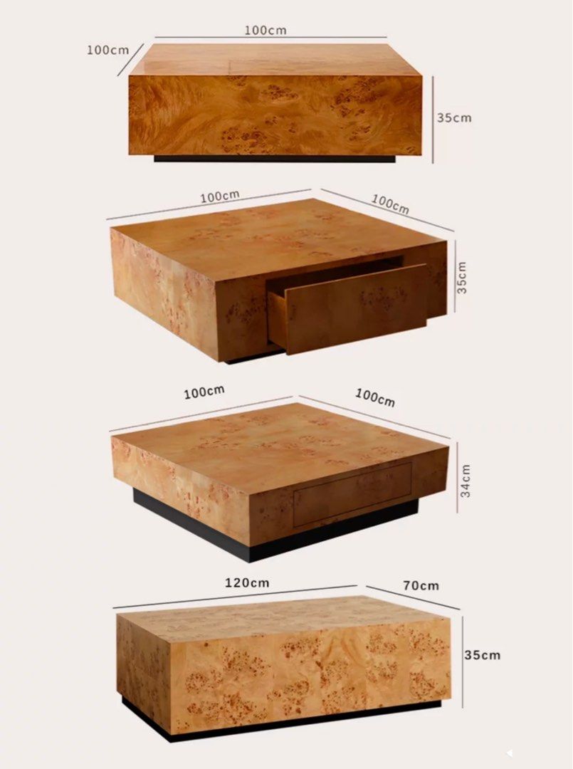 BREDYS Wabi Sabi Solid Wood Coffee Table