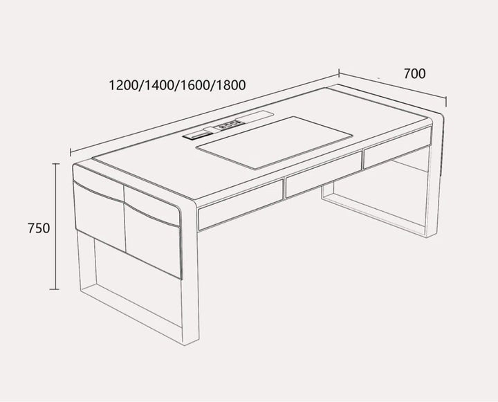 CLETUS Modern Saddle Leather Study Table