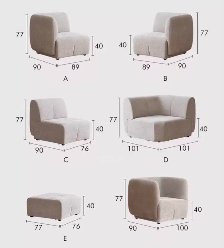 CARMELA Modern Modular Velvet Sofa