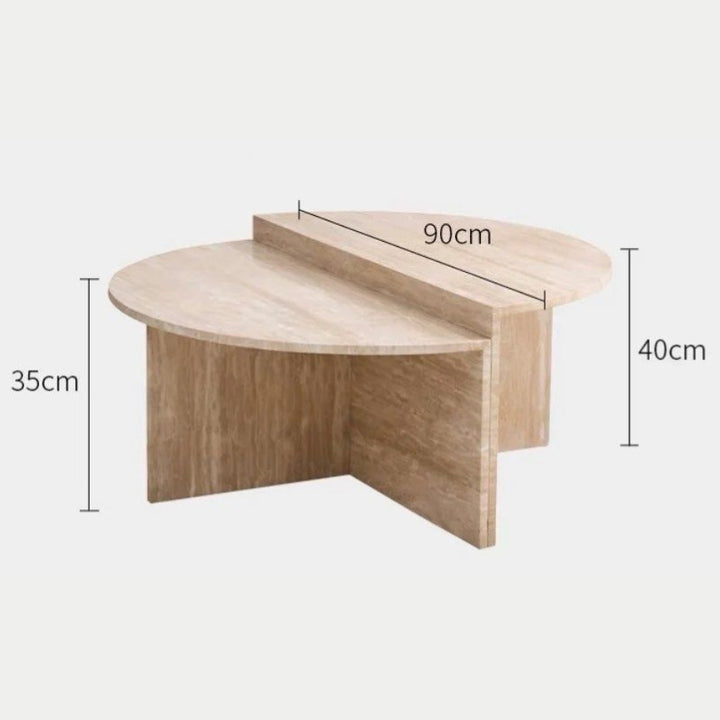 VON Modern Travertine Coffee Table