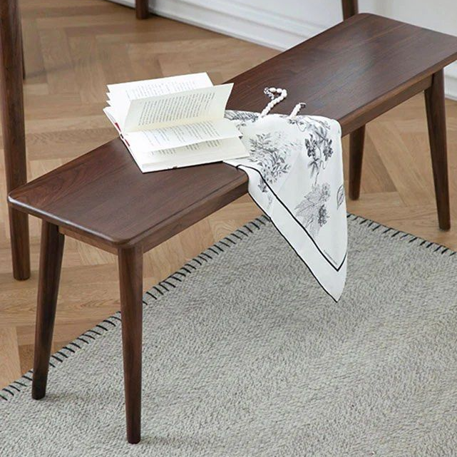 CLOVER Solid Dark Walnut Bench