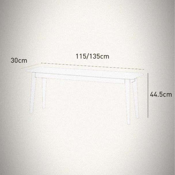 CLOVER Solid Dark Walnut Bench