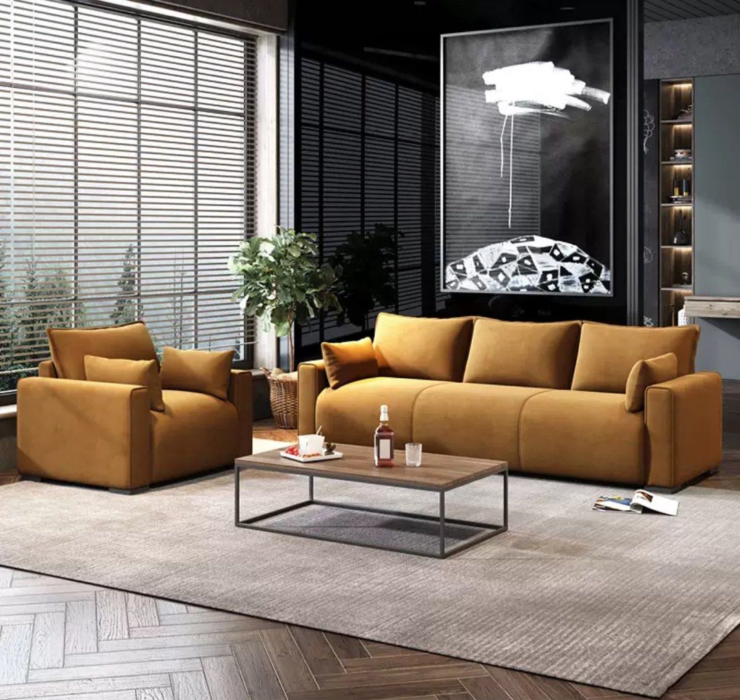 CELANORA Modern Leathaire Sofa