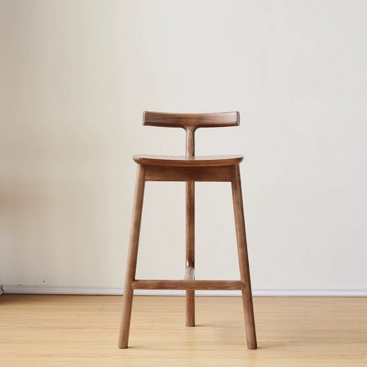 SILA Modern Solid Wood Bar Stool