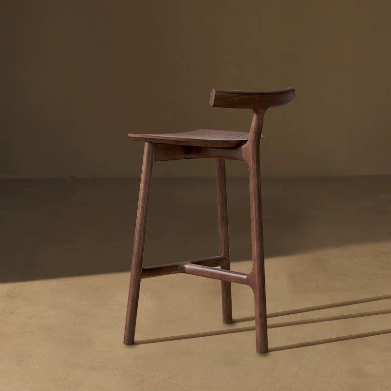 SILA Modern Solid Wood Bar Stool