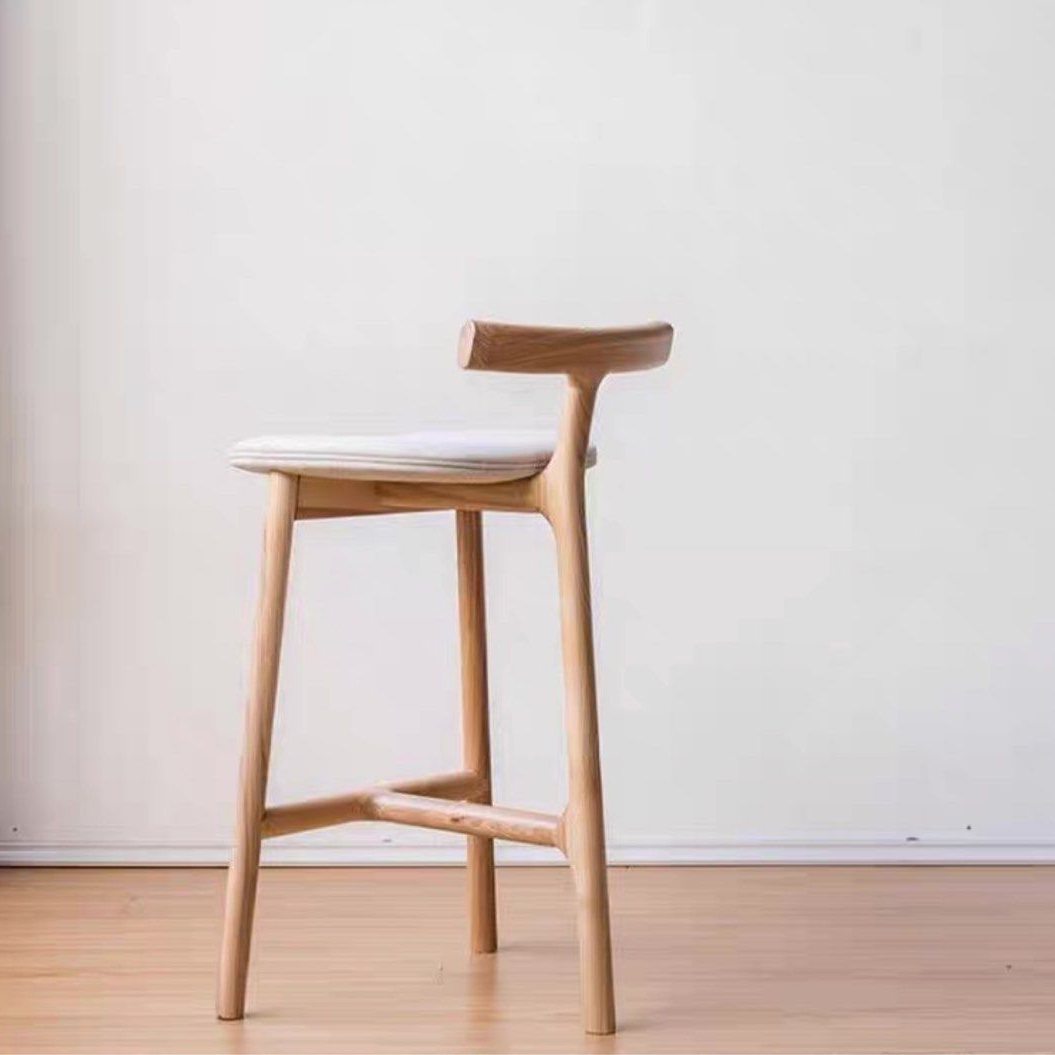 SILA Modern Solid Wood Bar Stool