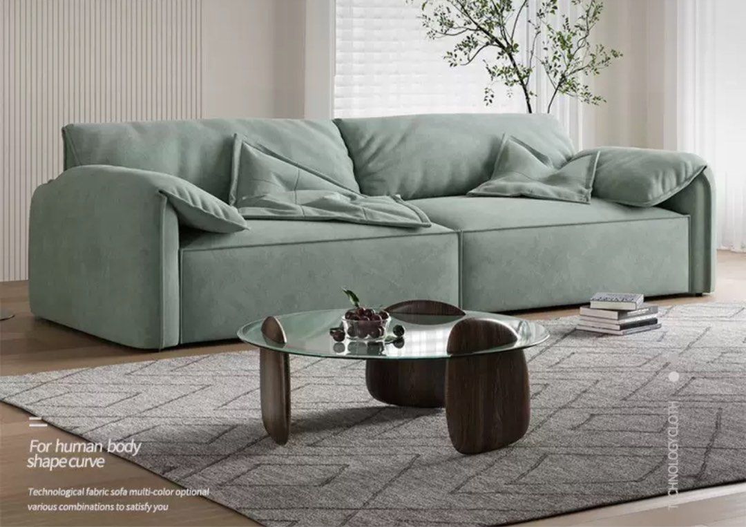 BREZARO Modern Velvet Sofa