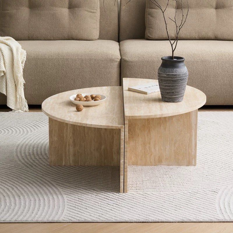 VON Modern Travertine Coffee Table