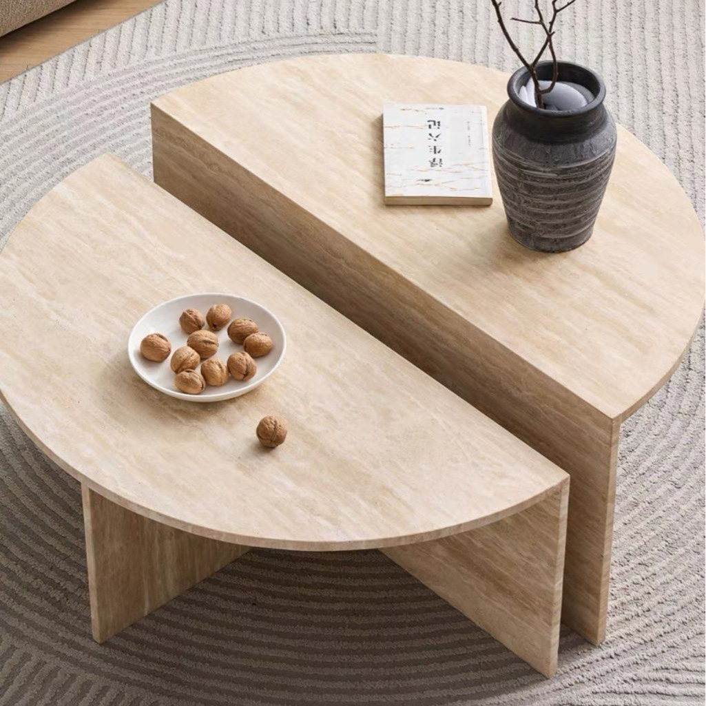 VON Modern Travertine Coffee Table