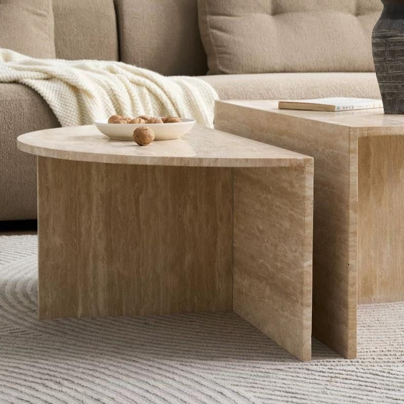 VON Modern Travertine Coffee Table