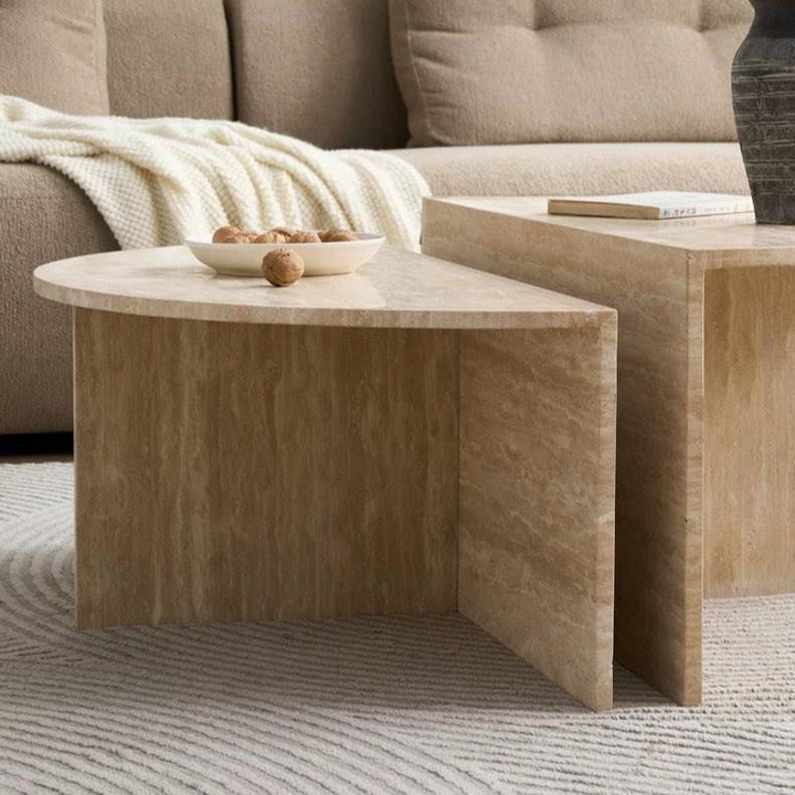 VON Modern Travertine Coffee Table