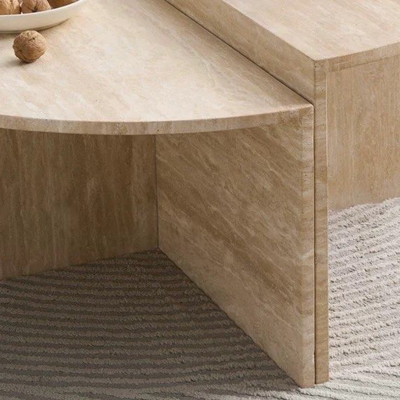 VON Modern Travertine Coffee Table