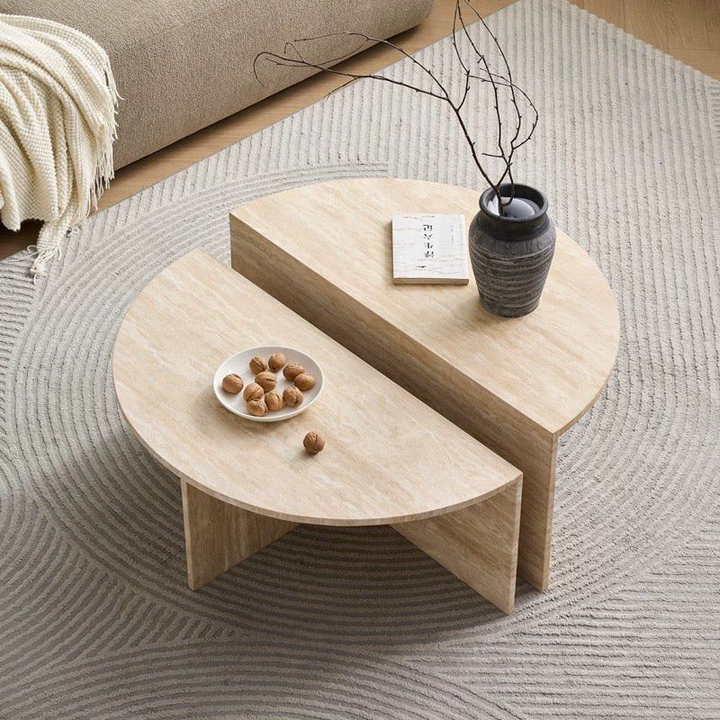 VON Modern Travertine Coffee Table