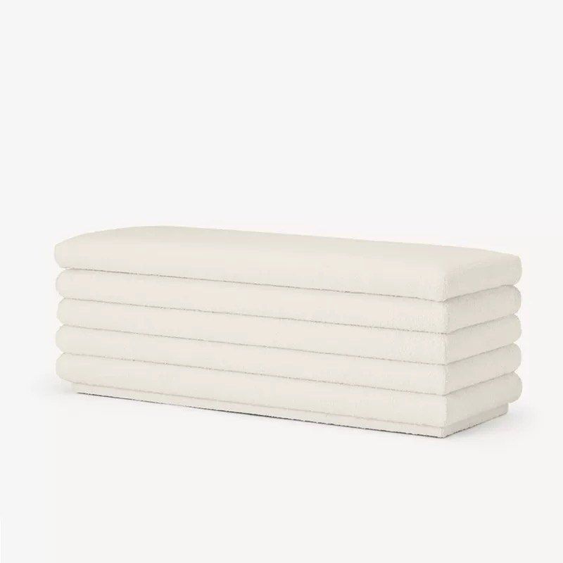 COLBY Modern Boucle Storage Bench