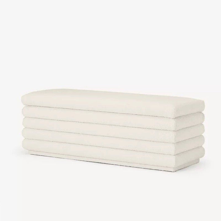 COLBY Modern Boucle Storage Bench