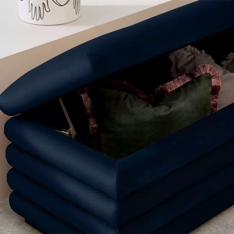 COLBY Modern Boucle Storage Bench