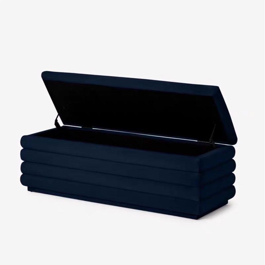 COLBY Modern Boucle Storage Bench