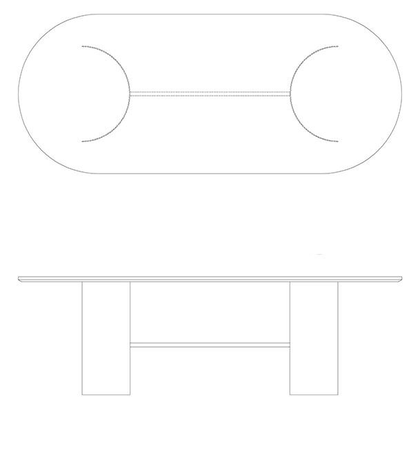 CHESNEY Black Dining Table