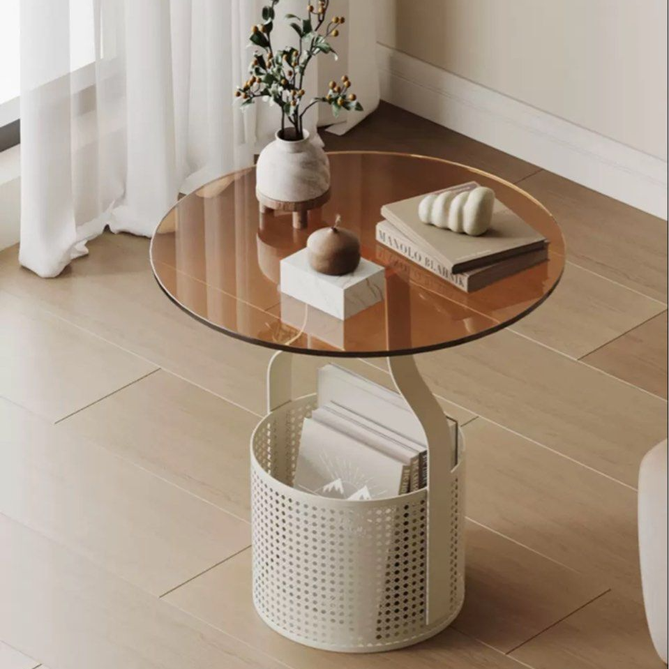 BRIDGET Modern Glass Side Table