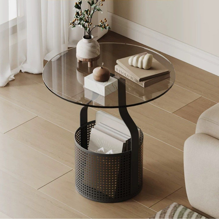 BRIDGET Modern Glass Side Table