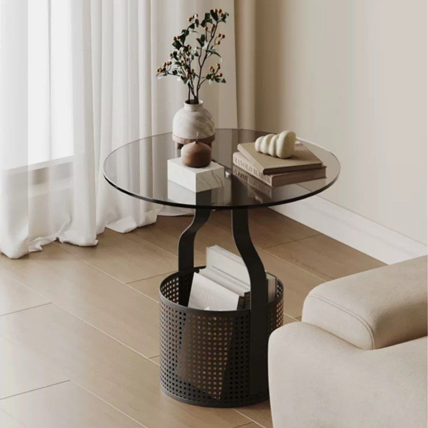 BRIDGET Modern Glass Side Table