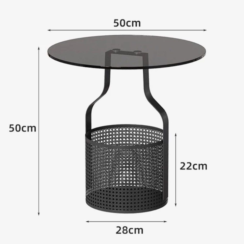 BRIDGET Modern Glass Side Table