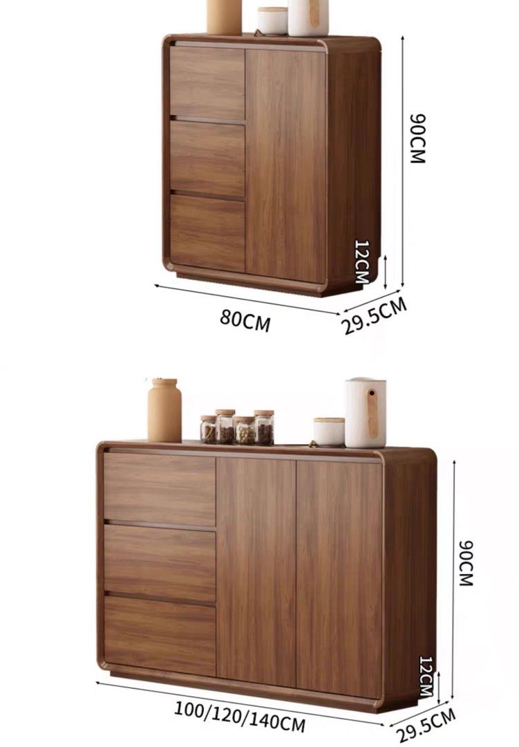 VALENTINA Modern Walnut Slim Sideboard