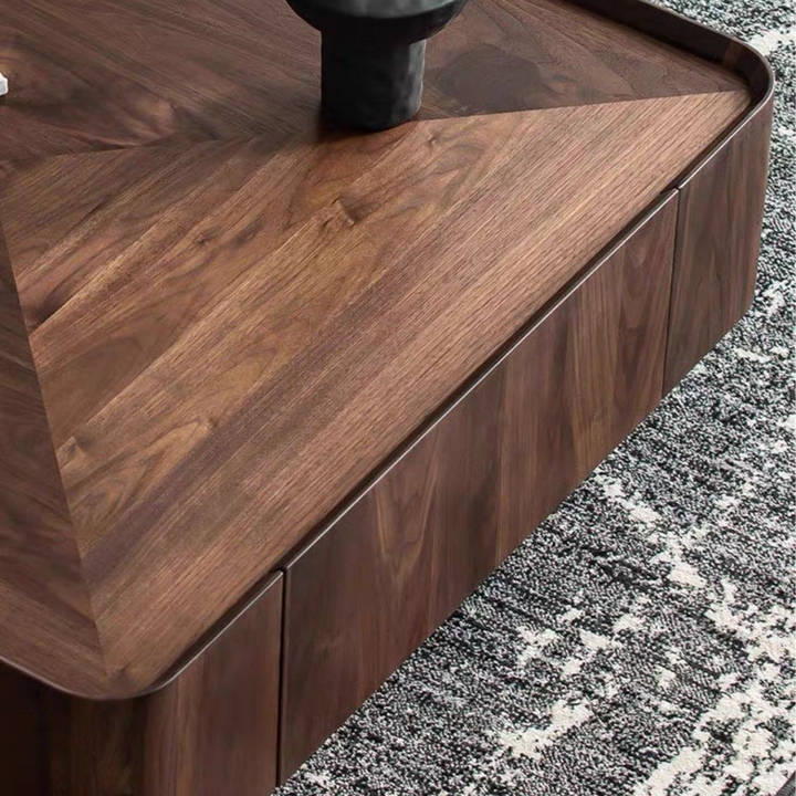 CACIO Modern Walnut Coffee Table & TV Console