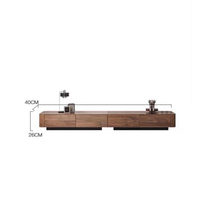 CACIO Modern Walnut Coffee Table & TV Console