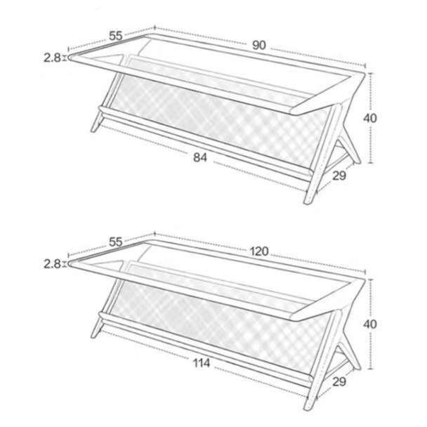BROCK Solid Wood Coffee Table