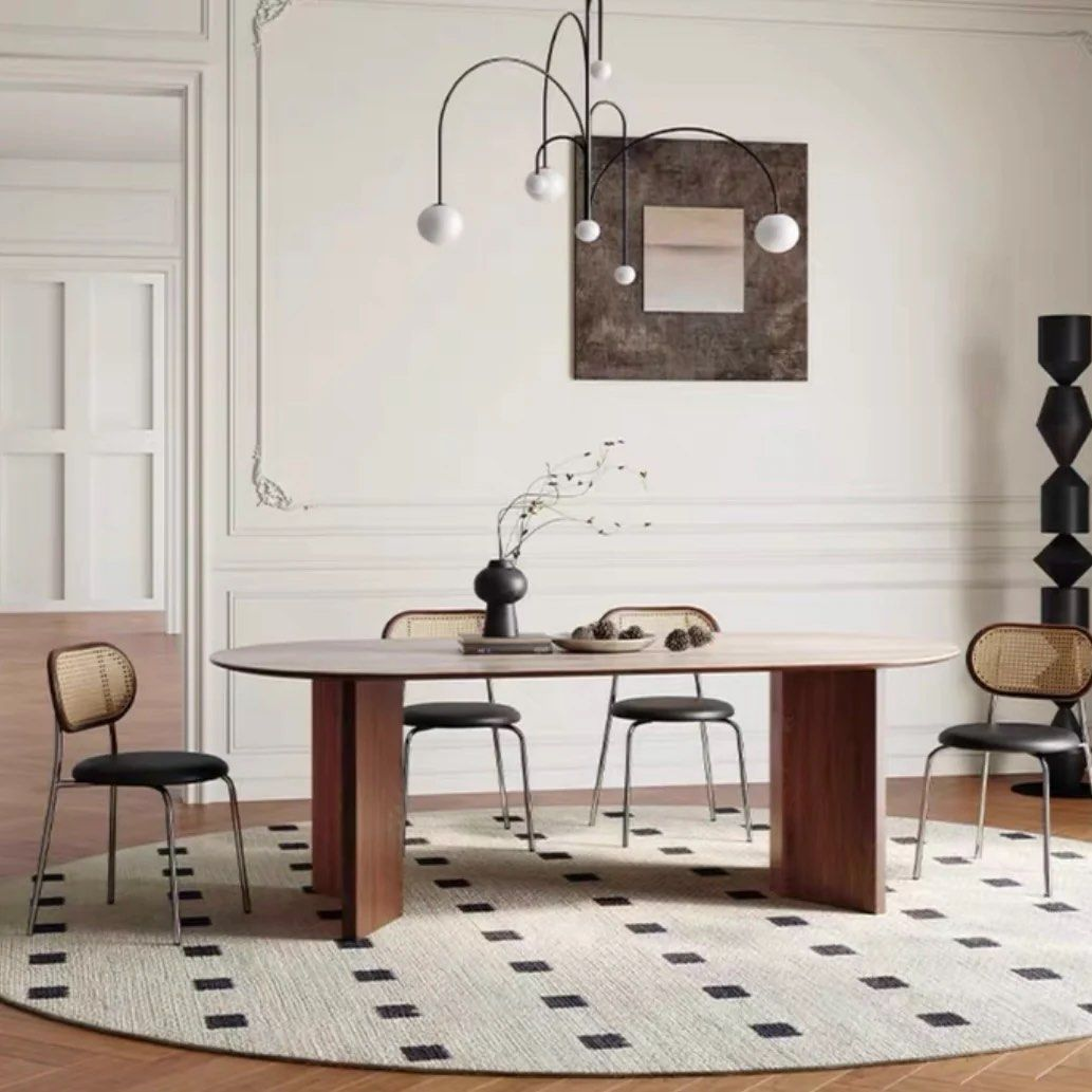 CAMERON Modern Travertine Dining Table