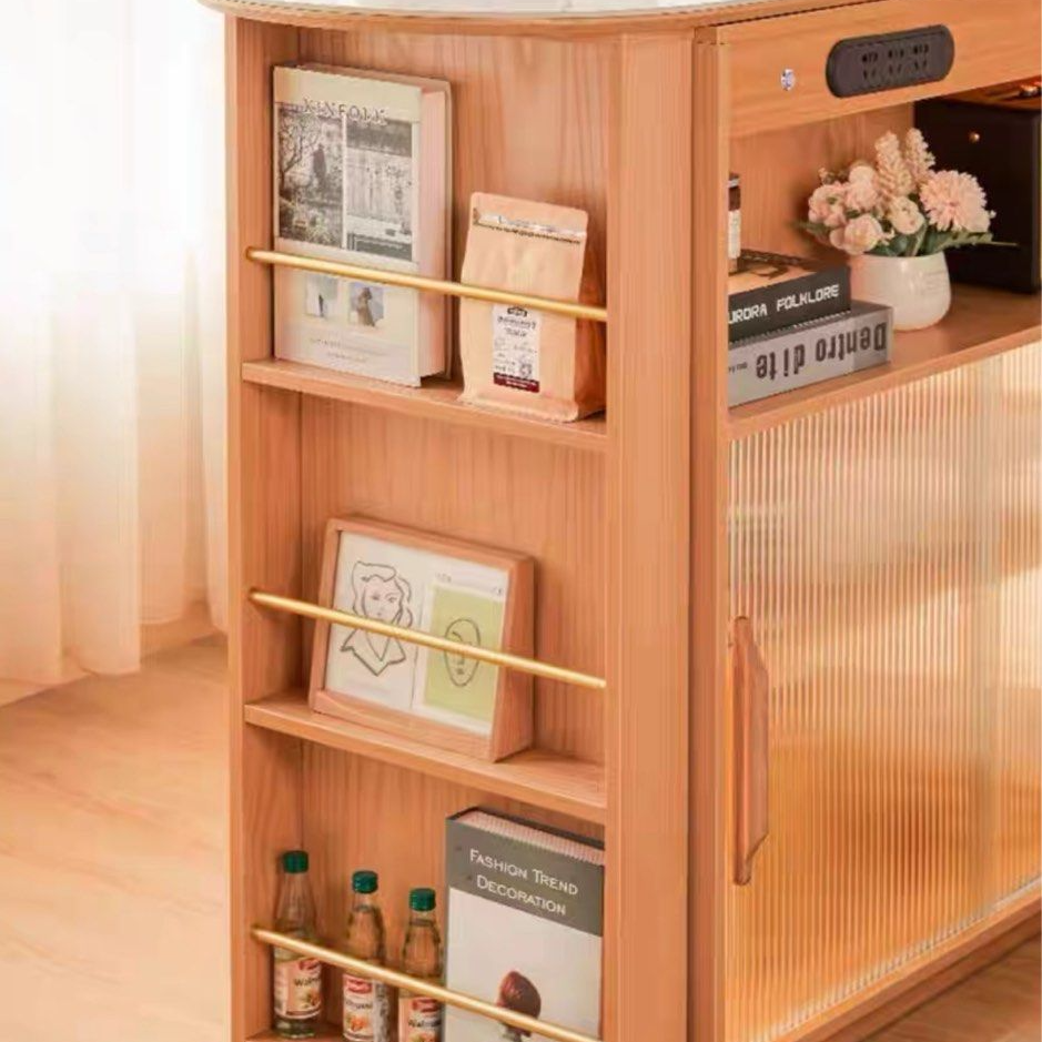 BRAVS Extendable Bar Table Cabinet