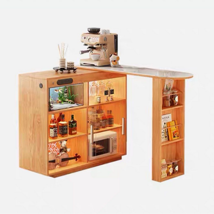 BRAVS Extendable Bar Table Cabinet