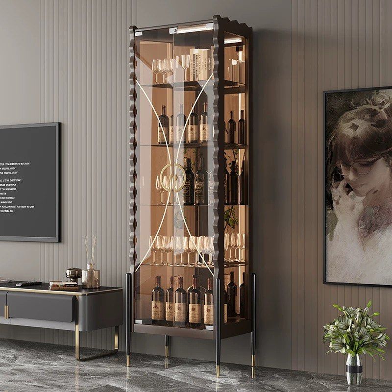 AXEN Modern Glass Display Cabinet