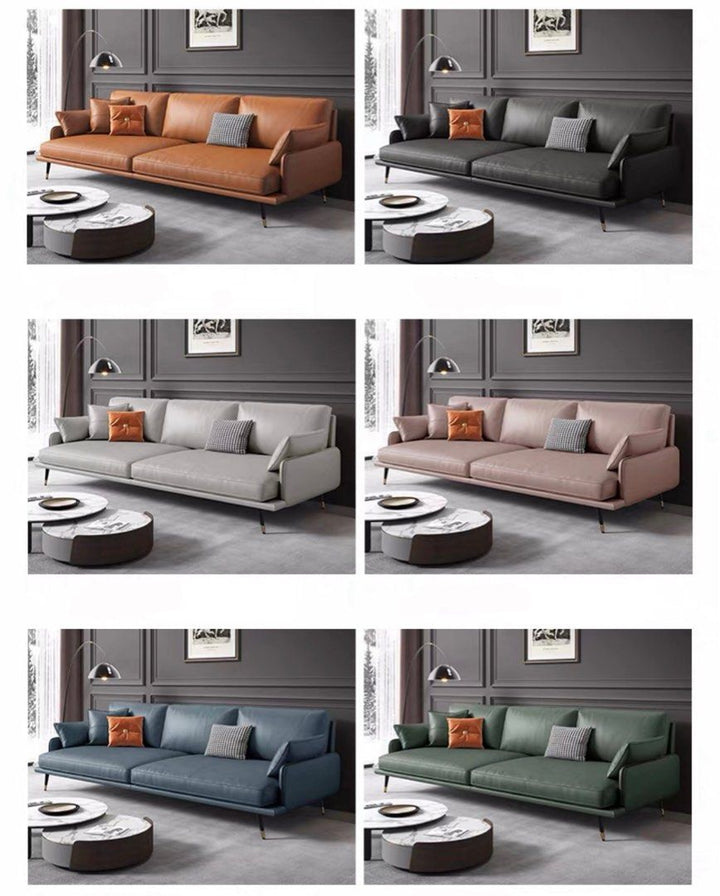 BELMIRA Modern Leather Sofa