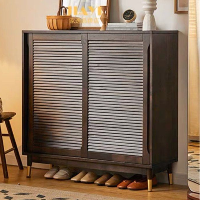 BAKAR Rustic Solid Wood Shoe Cabinet
