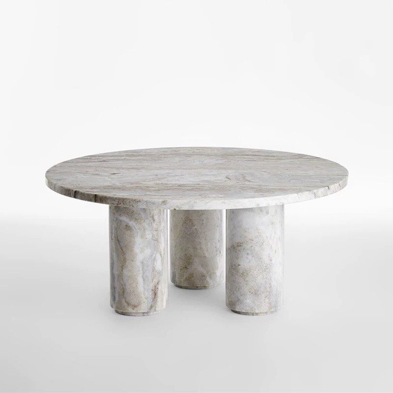 SIGNACIO Modern Marble Round Coffee Table
