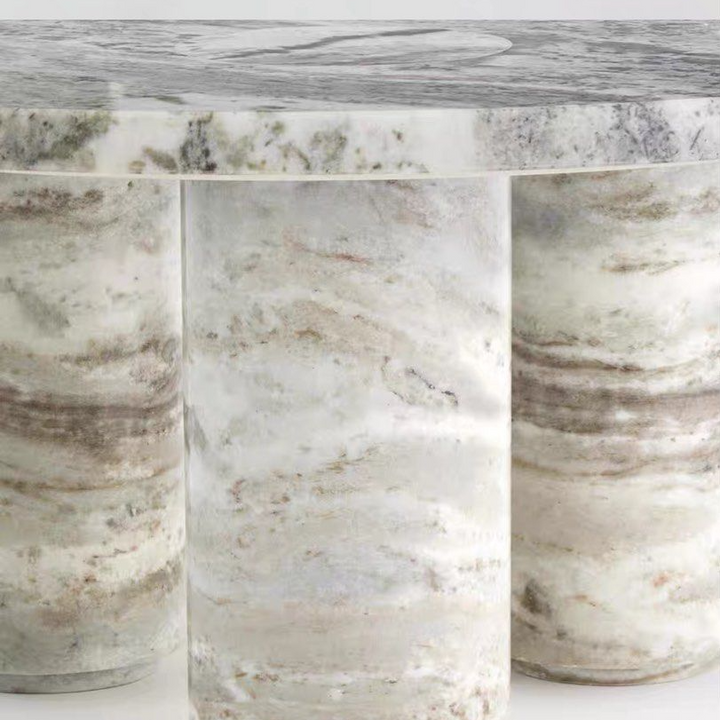 SIGNACIO Modern Marble Round Coffee Table