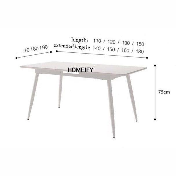 GUTIERREZ Modern Extendable Dining Table and Chair Set