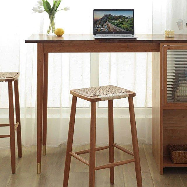 SHAZZO Solid Wood Barstool