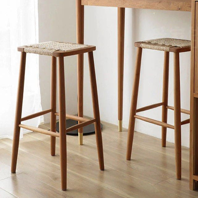 SHAZZO Solid Wood Barstool