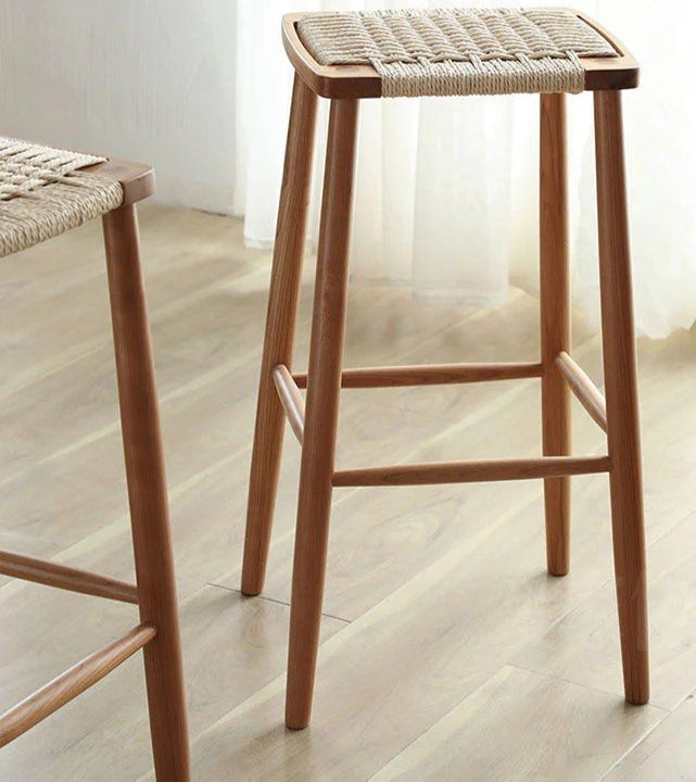 SHAZZO Solid Wood Barstool