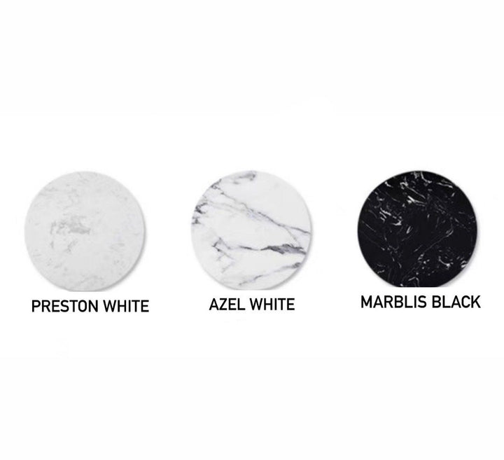 VARIK Modern Marble Oval TV Console