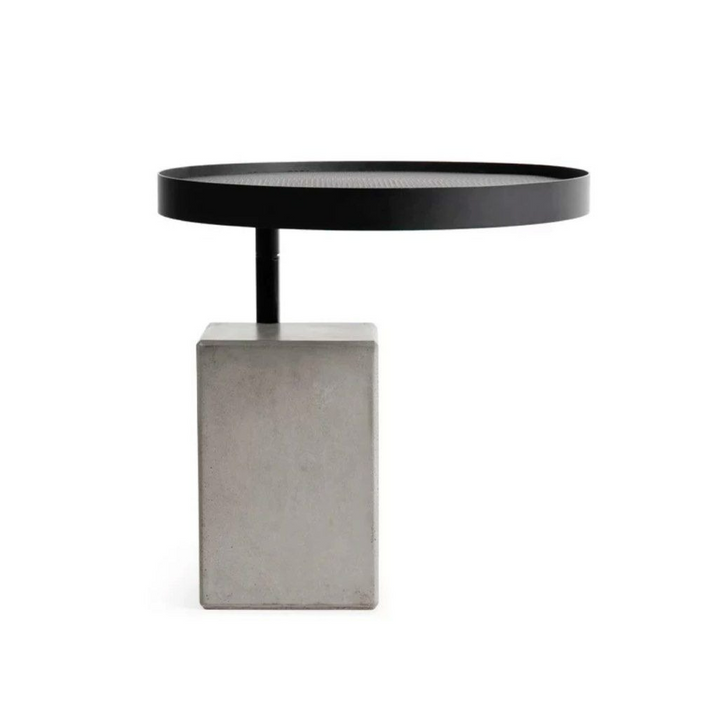 CORRINO Modern Concrete Metal Side Table